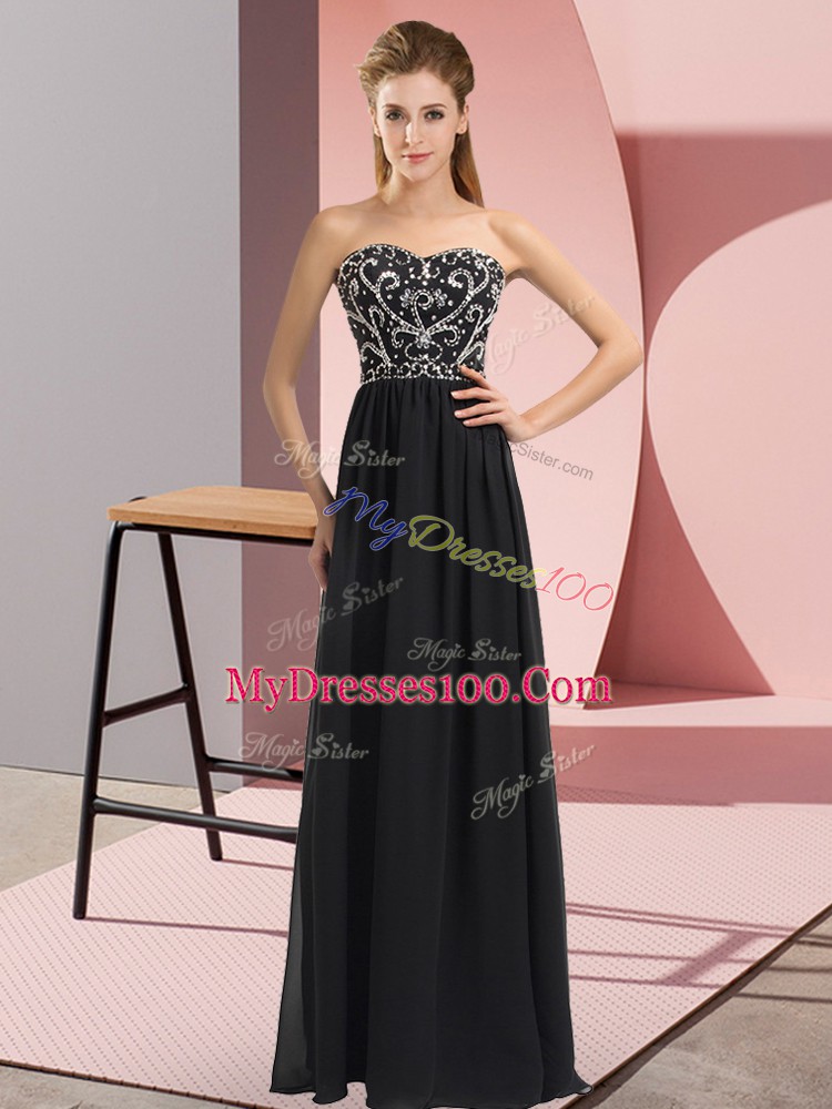 High Quality Sleeveless Beading Lace Up Prom Gown