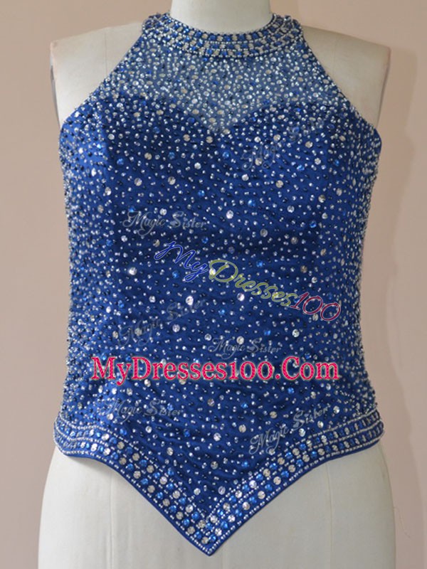 Top Selling Blue Quince Ball Gowns Sweet 16 and Quinceanera with Beading Scoop Sleeveless Lace Up