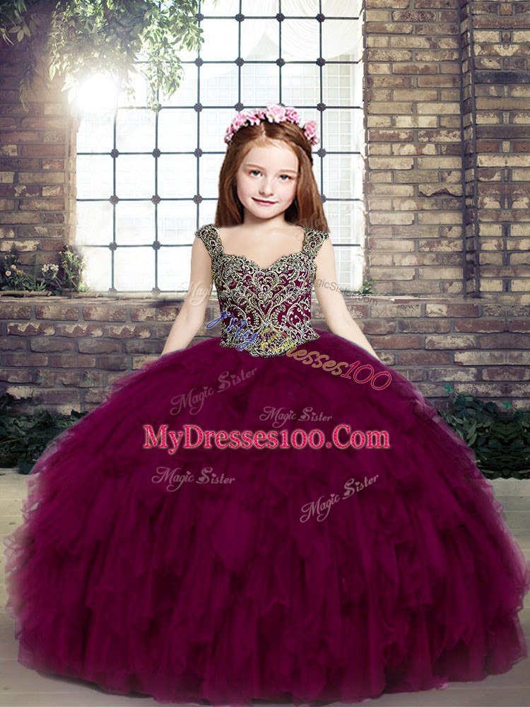 Sleeveless Beading Lace Up Pageant Dress Toddler