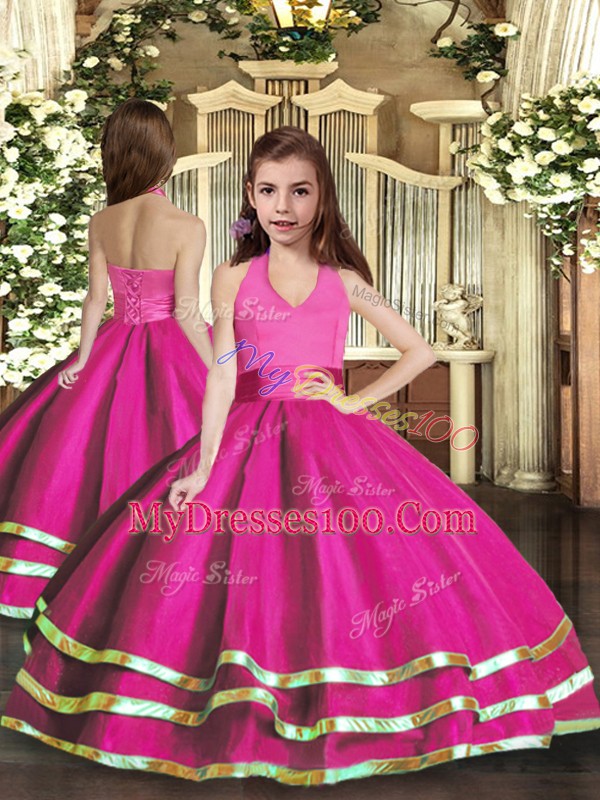 Extravagant Sleeveless Lace Up Ruffled Layers 15 Quinceanera Dress