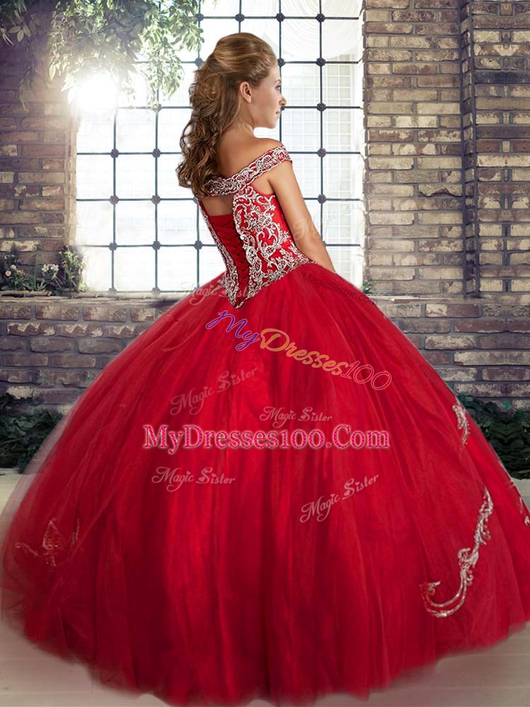 Exceptional Sleeveless Floor Length Beading and Embroidery Lace Up 15 Quinceanera Dress with Blue