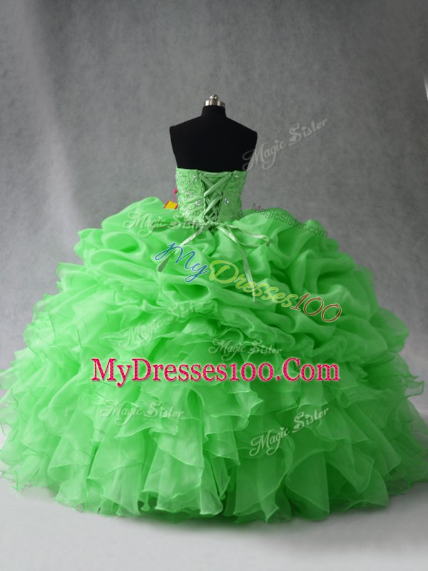 Floor Length Ball Gowns Sleeveless Sweet 16 Dresses Lace Up