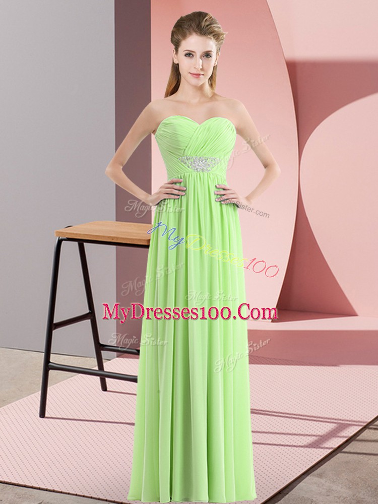 Comfortable Floor Length Prom Gown Sweetheart Sleeveless Zipper