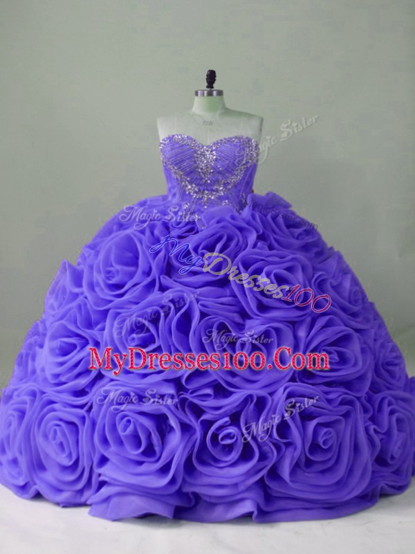 Ball Gowns Sleeveless Lavender Quinceanera Dresses Brush Train Lace Up