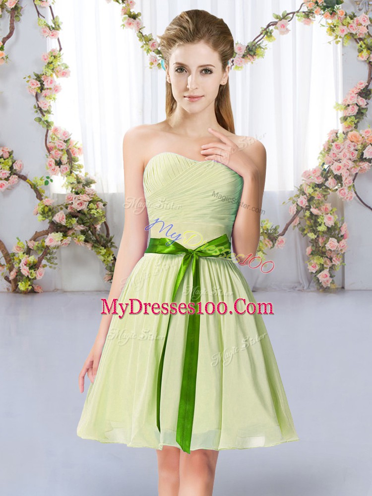 Vintage Chiffon Sleeveless Mini Length Dama Dress and Belt
