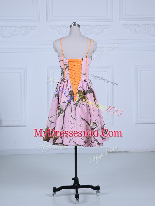 Custom Fit Printed Sleeveless Knee Length and Bowknot