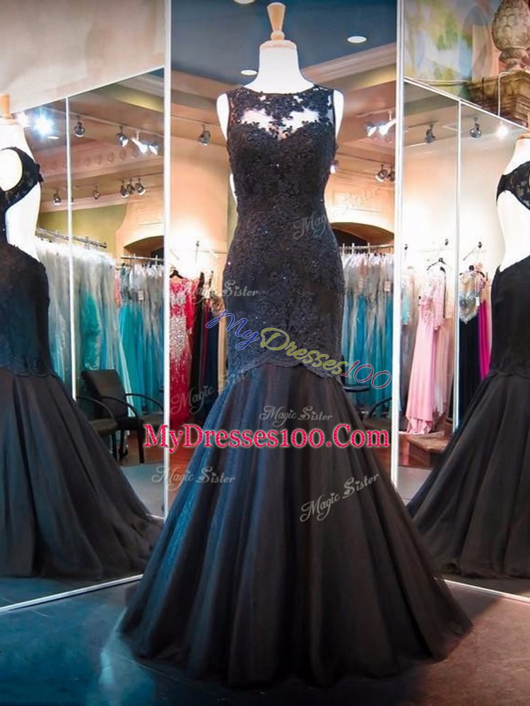 Sophisticated Sleeveless Lace Backless Prom Dresses