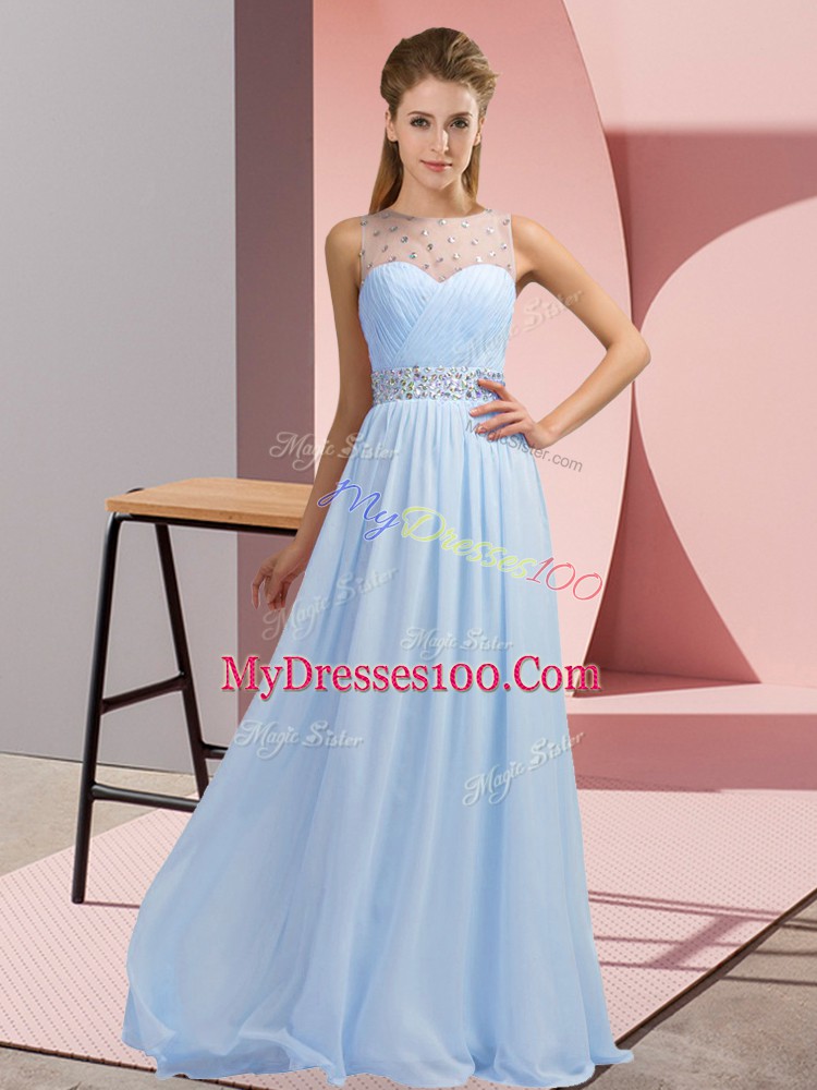 Wonderful Sleeveless Beading Backless Dress for Prom