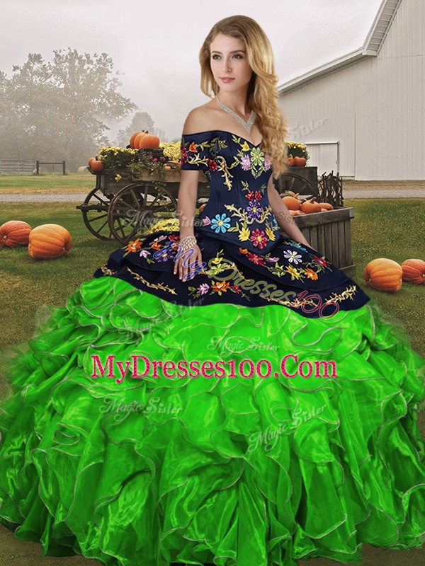 Fabulous Floor Length Ball Gowns Sleeveless Green 15 Quinceanera Dress Lace Up