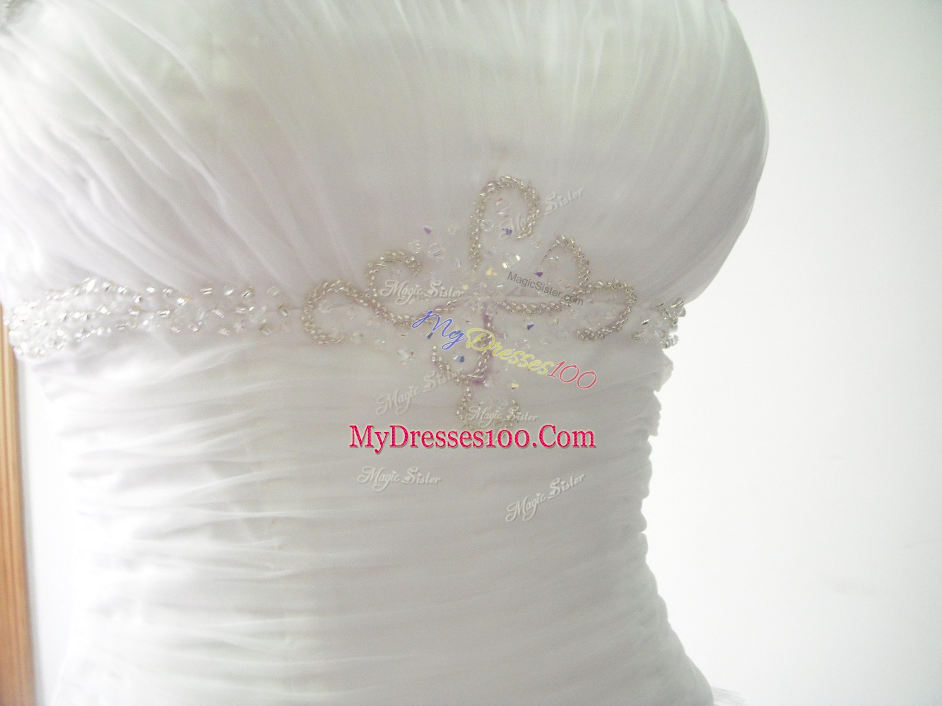 Dazzling White Bridal Gown Sweetheart Sleeveless Brush Train Lace Up