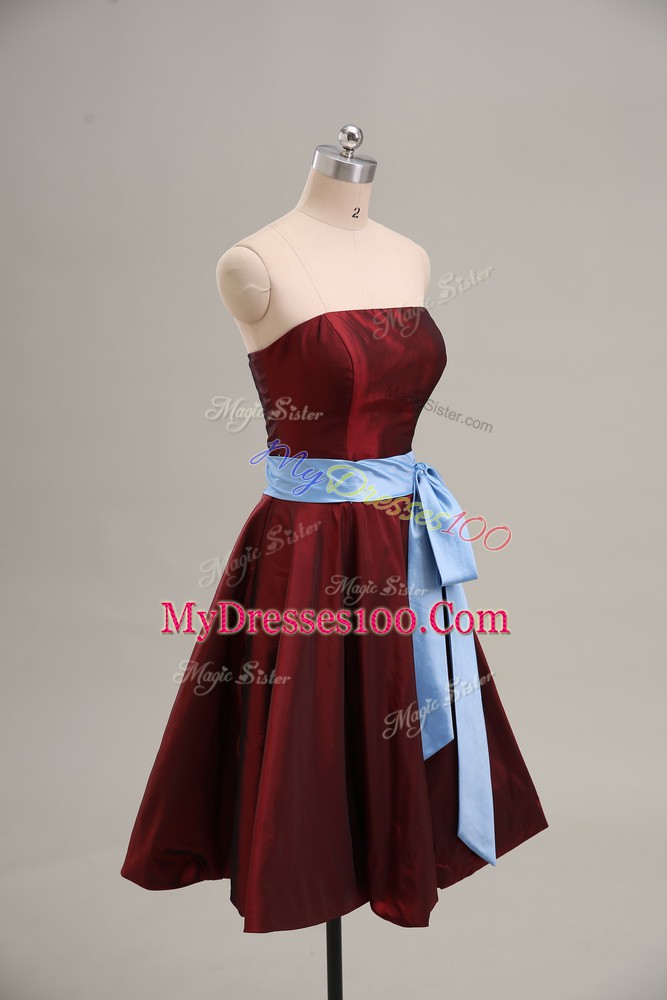 On Sale Taffeta Sleeveless Mini Length Cocktail Dress and Sashes ribbons
