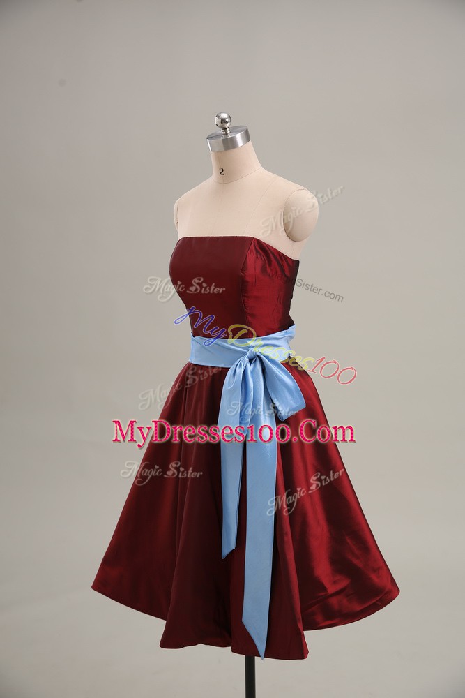 On Sale Taffeta Sleeveless Mini Length Cocktail Dress and Sashes ribbons