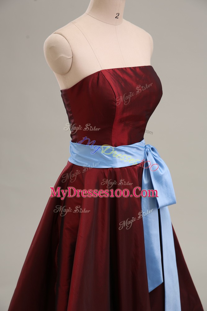 On Sale Taffeta Sleeveless Mini Length Cocktail Dress and Sashes ribbons