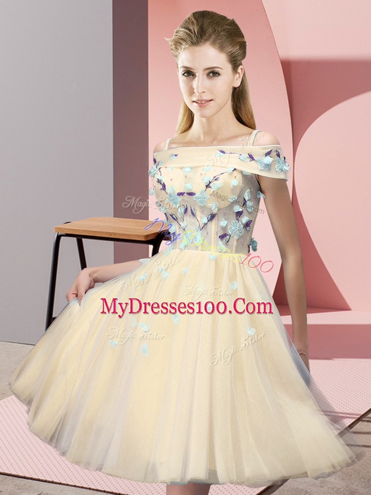 Affordable Short Sleeves Appliques Lace Up Court Dresses for Sweet 16
