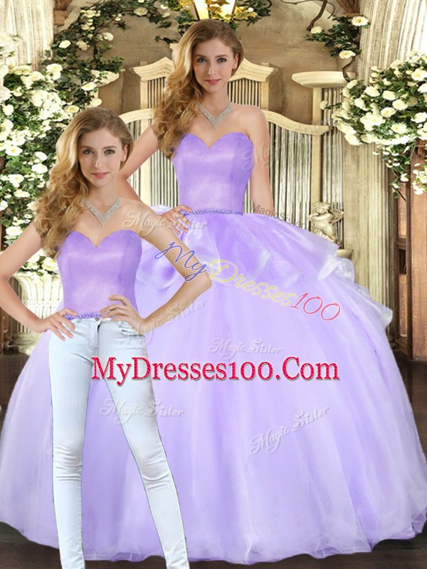 Best Selling Sleeveless Beading Lace Up Quince Ball Gowns