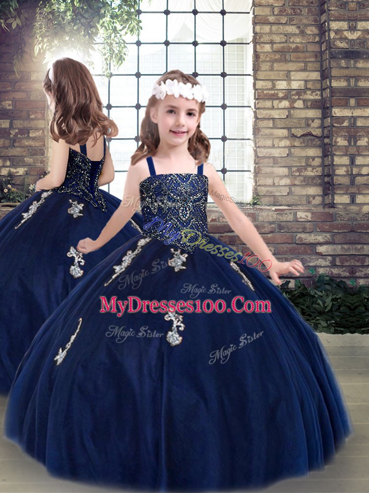 High End Sweetheart Sleeveless Tulle Sweet 16 Quinceanera Dress Beading and Appliques Lace Up