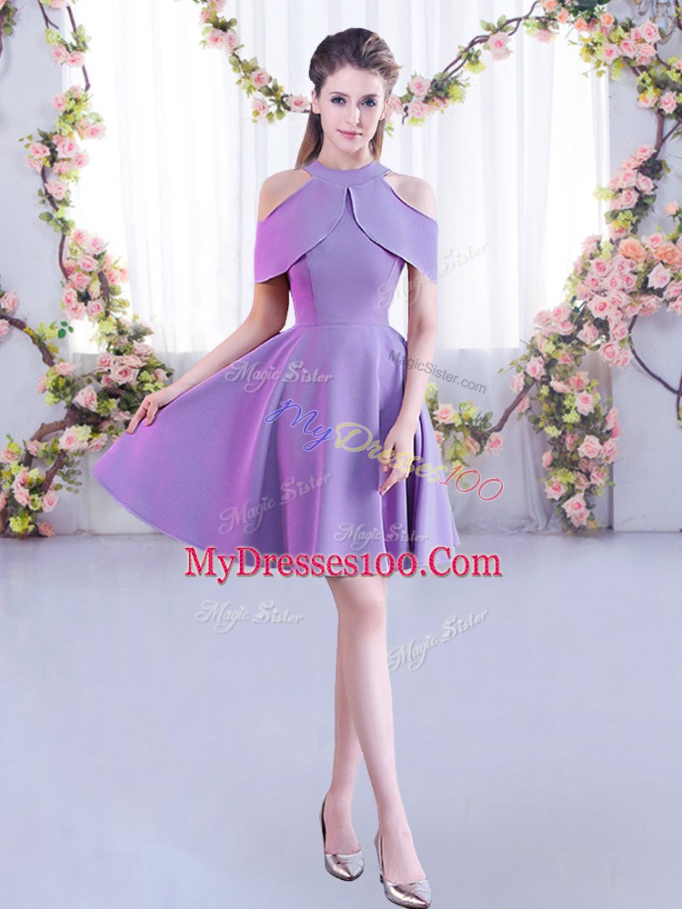 Luxury Short Sleeves Ruching Zipper Bridesmaid Dresses