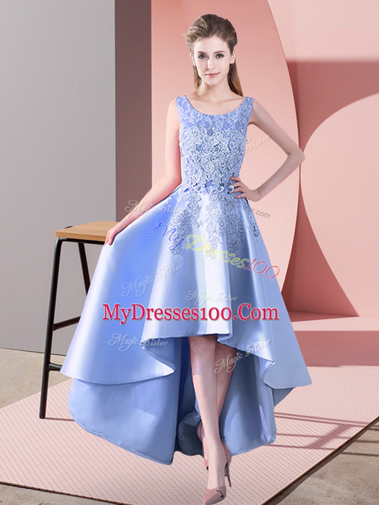 Sweet High Low A-line Sleeveless Lavender Quinceanera Dama Dress Zipper