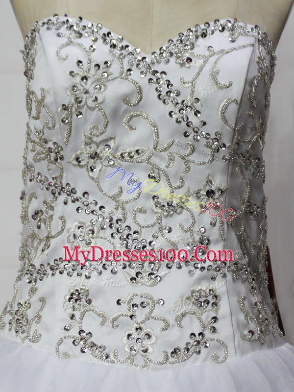 Sweetheart Sleeveless Organza 15 Quinceanera Dress Beading Zipper