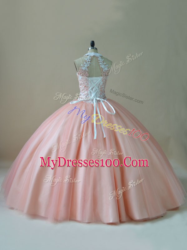 Dramatic Sleeveless Beading and Lace Lace Up Sweet 16 Quinceanera Dress