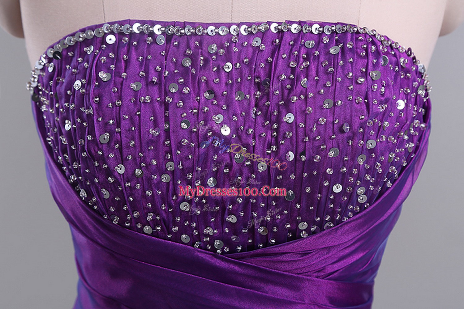 Latest Floor Length Eggplant Purple Quinceanera Dresses Tulle Sleeveless Beading and Ruching