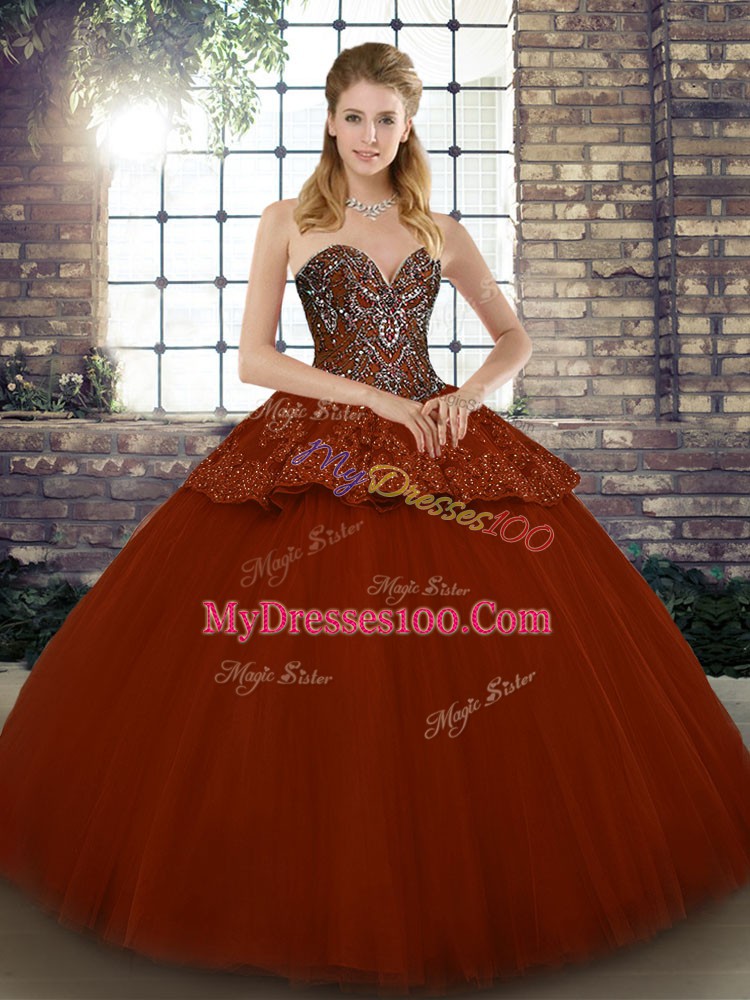 Dynamic Tulle Sleeveless Floor Length Sweet 16 Dress and Beading and Appliques