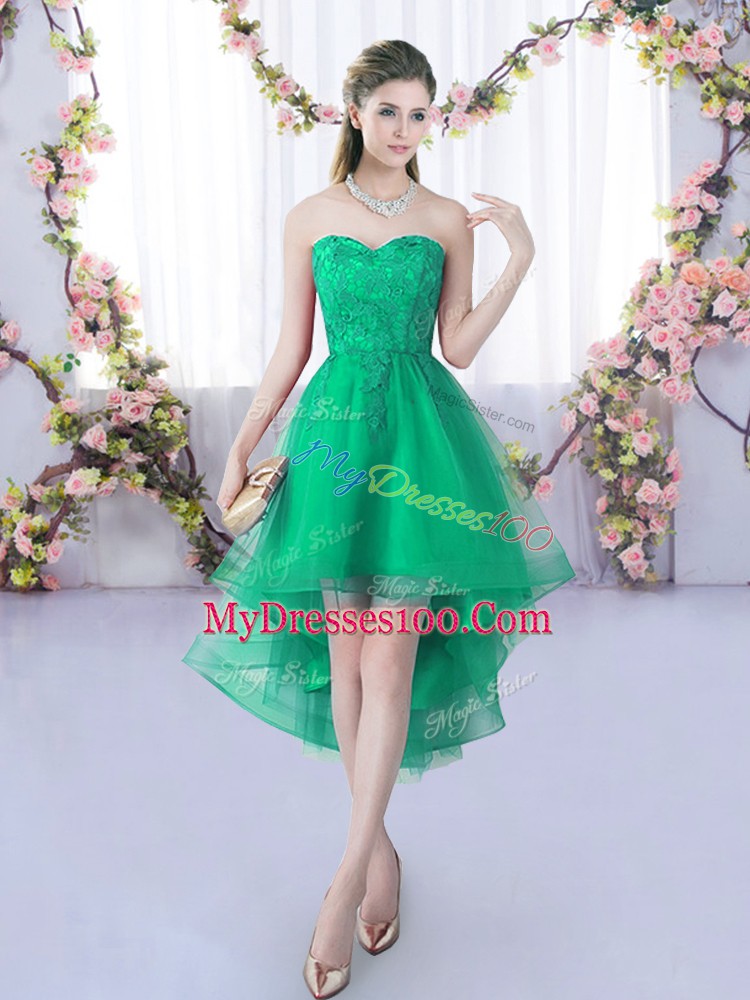 Discount Turquoise Sweetheart Lace Up Lace Quinceanera Court Dresses Sleeveless