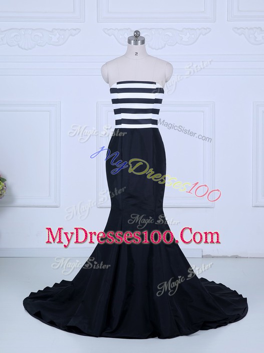 Modest Sleeveless Brush Train Ruching Lace Up Homecoming Dress