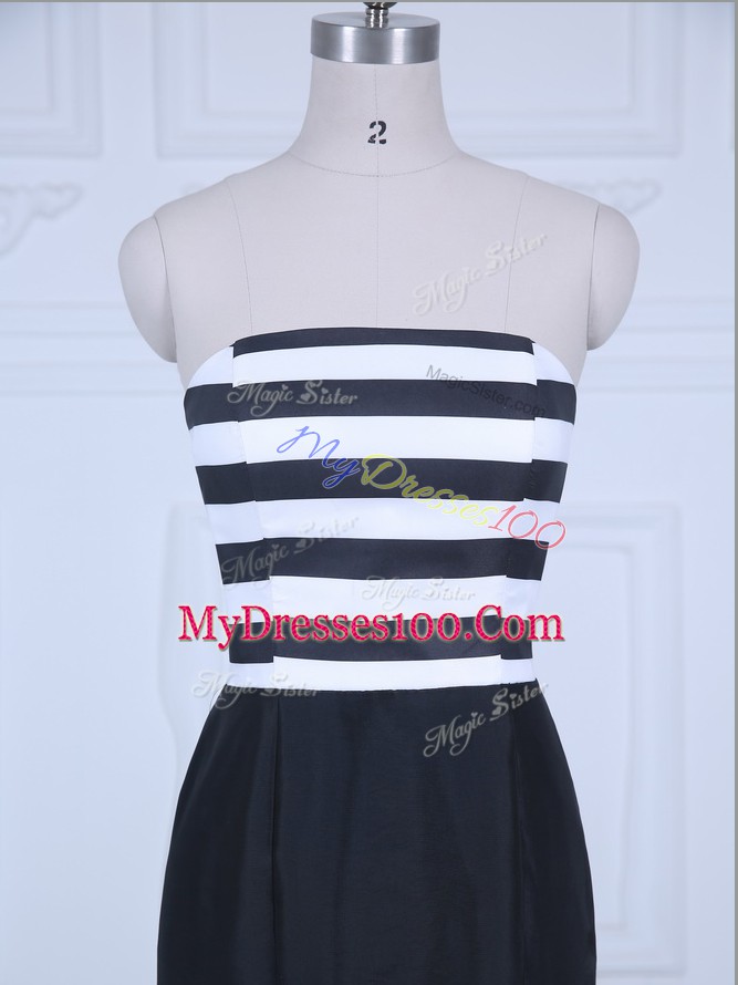Modest Sleeveless Brush Train Ruching Lace Up Homecoming Dress