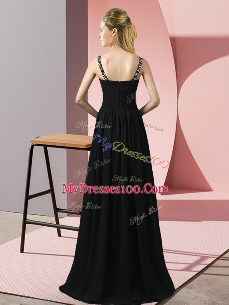 Captivating Peacock Green Sleeveless Beading Floor Length Prom Party Dress