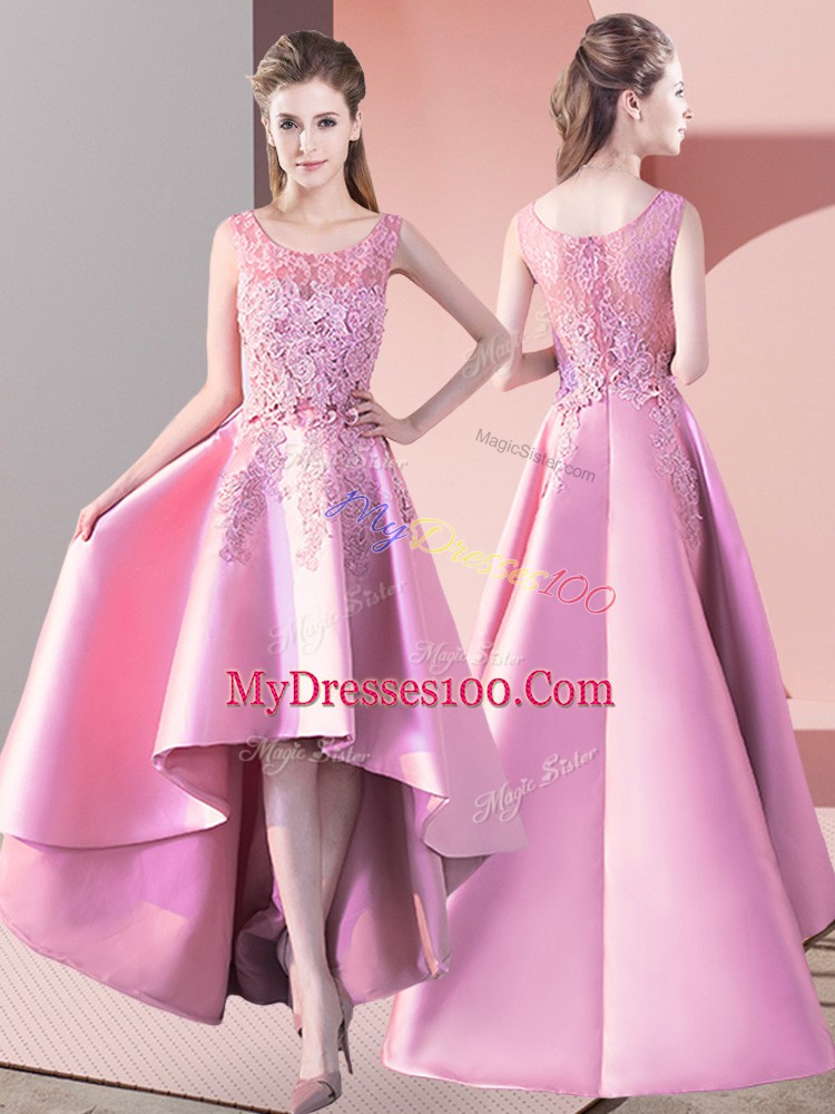 Fantastic Sleeveless Lace Zipper Bridesmaid Dress