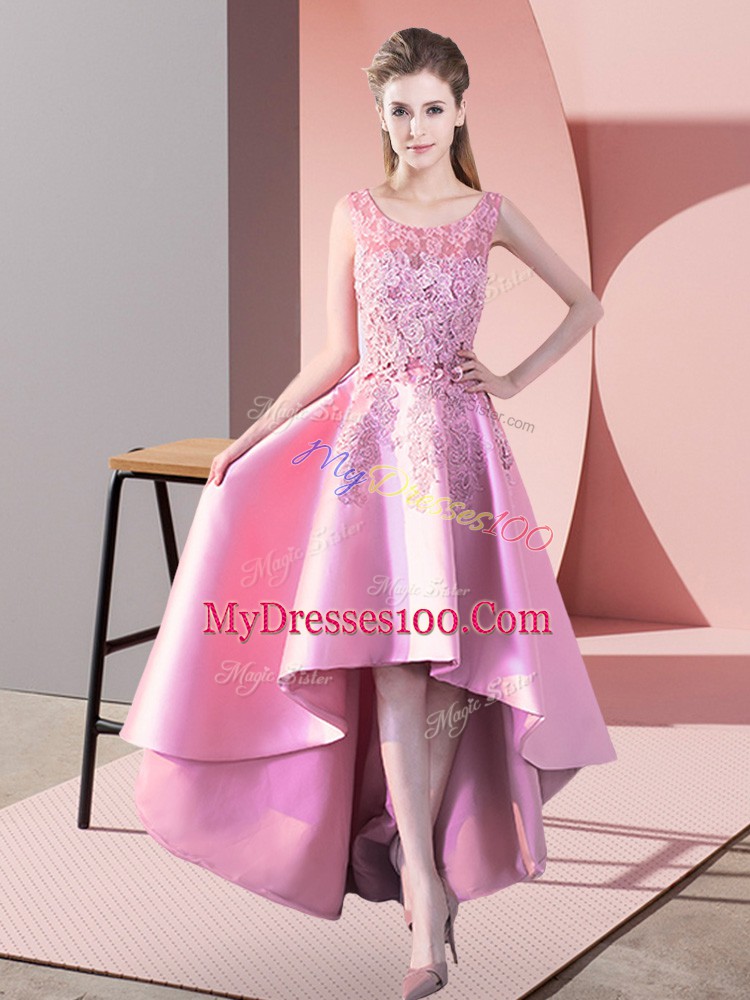 Fantastic Sleeveless Lace Zipper Bridesmaid Dress