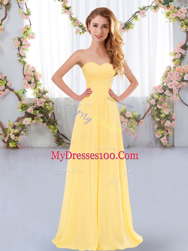 Sleeveless Ruching Lace Up Dama Dress