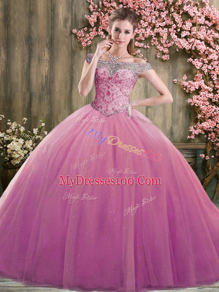 Eye-catching Sleeveless Beading Lace Up Quinceanera Dresses
