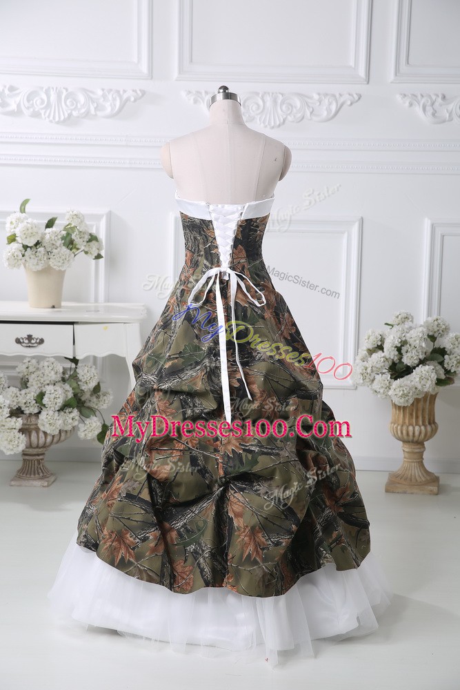 Beautiful Multi-color Lace Up Sweetheart Pick Ups Prom Dress Taffeta Sleeveless Court Train