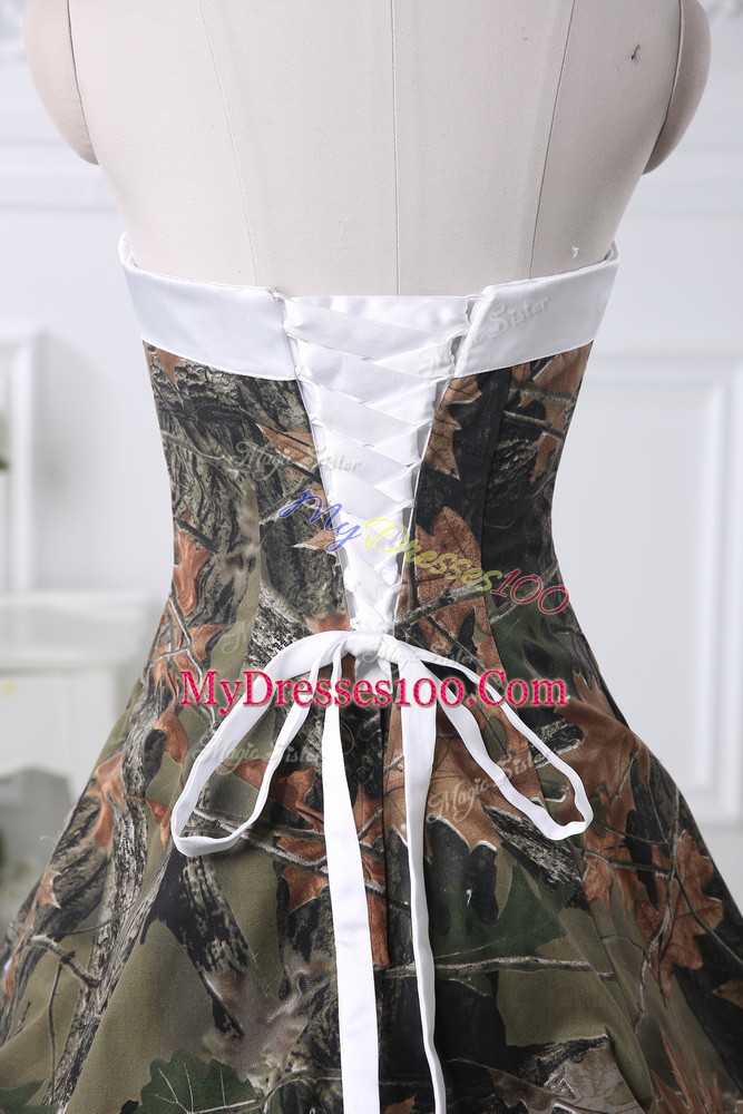 Beautiful Multi-color Lace Up Sweetheart Pick Ups Prom Dress Taffeta Sleeveless Court Train