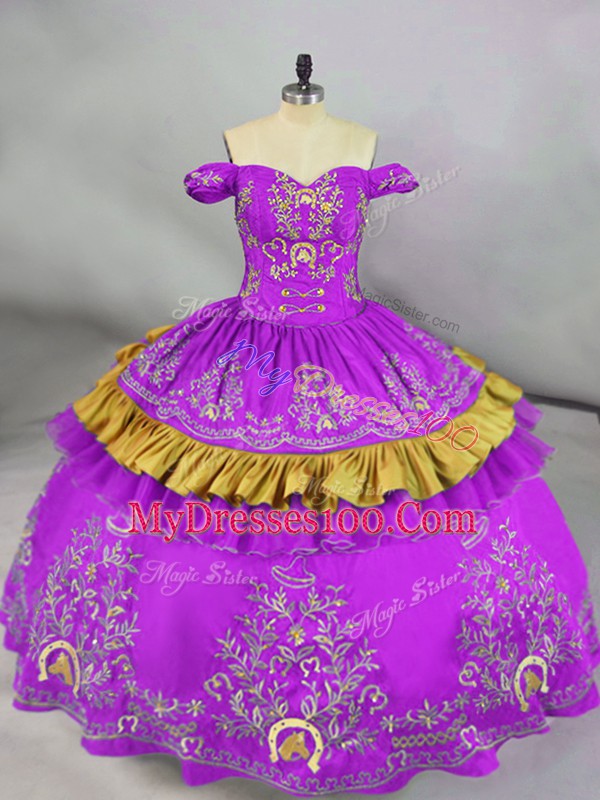 Dazzling Floor Length Ball Gowns Sleeveless Purple Sweet 16 Quinceanera Dress Lace Up