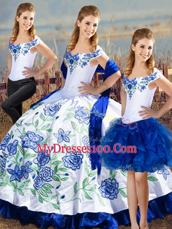Sleeveless Embroidery Lace Up Vestidos de Quinceanera