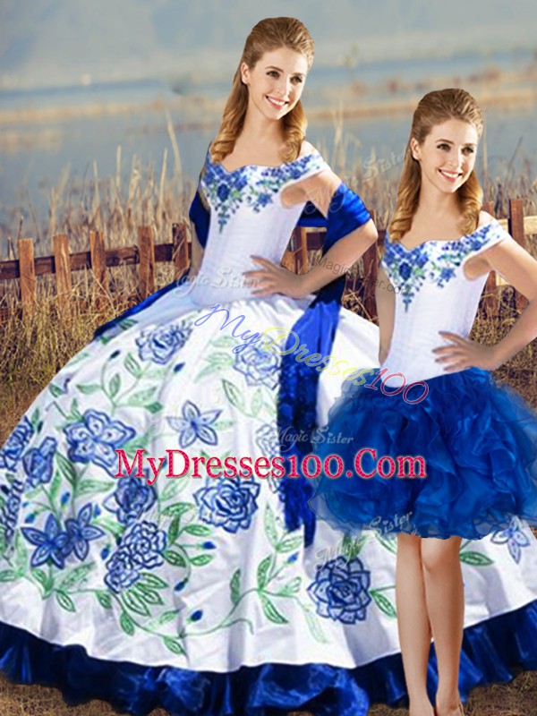 Sleeveless Embroidery Lace Up Vestidos de Quinceanera