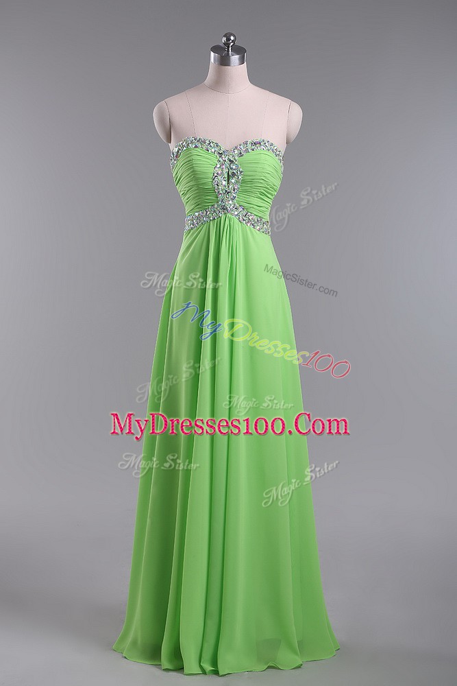 Fabulous Sleeveless Chiffon Zipper Prom Evening Gown for Prom and Party and Military Ball
