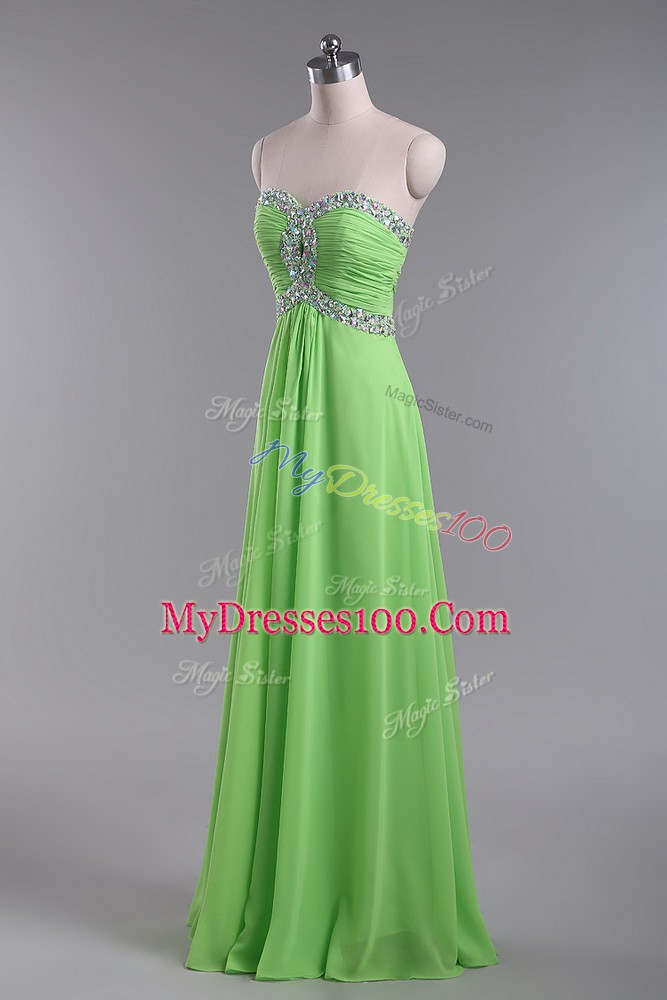 Fabulous Sleeveless Chiffon Zipper Prom Evening Gown for Prom and Party and Military Ball