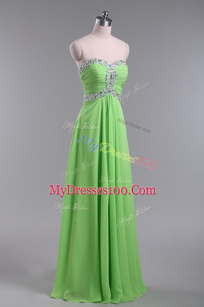 Fabulous Sleeveless Chiffon Zipper Prom Evening Gown for Prom and Party and Military Ball