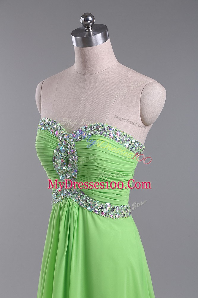 Fabulous Sleeveless Chiffon Zipper Prom Evening Gown for Prom and Party and Military Ball
