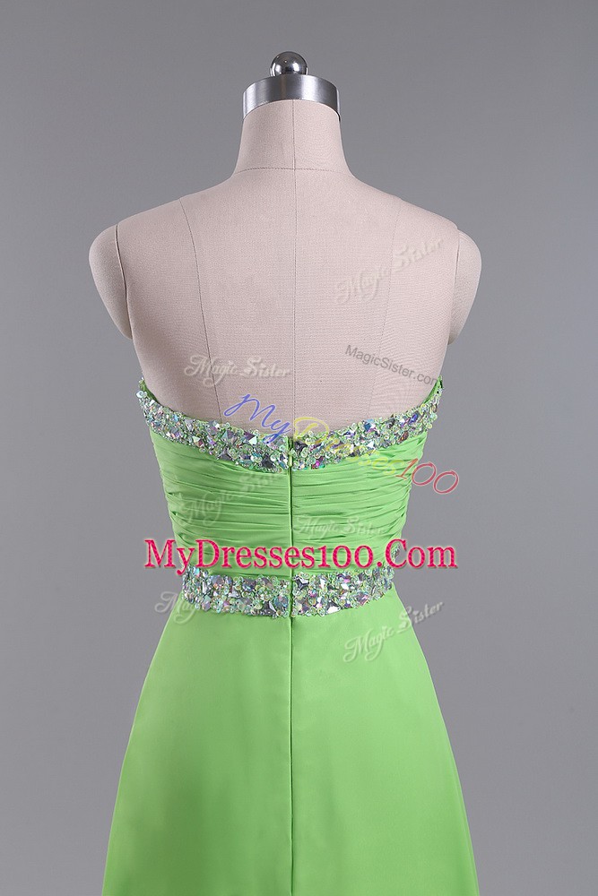 Fabulous Sleeveless Chiffon Zipper Prom Evening Gown for Prom and Party and Military Ball
