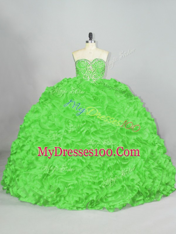 Sweet 16 Dress Sweetheart Sleeveless Court Train Lace Up