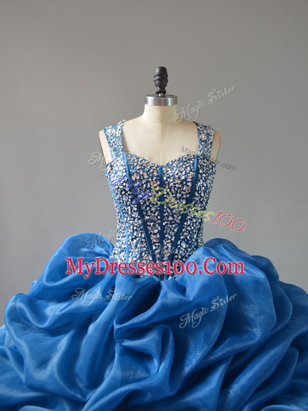 Fantastic Sleeveless Lace Up Floor Length Beading and Ruffles Quinceanera Gowns