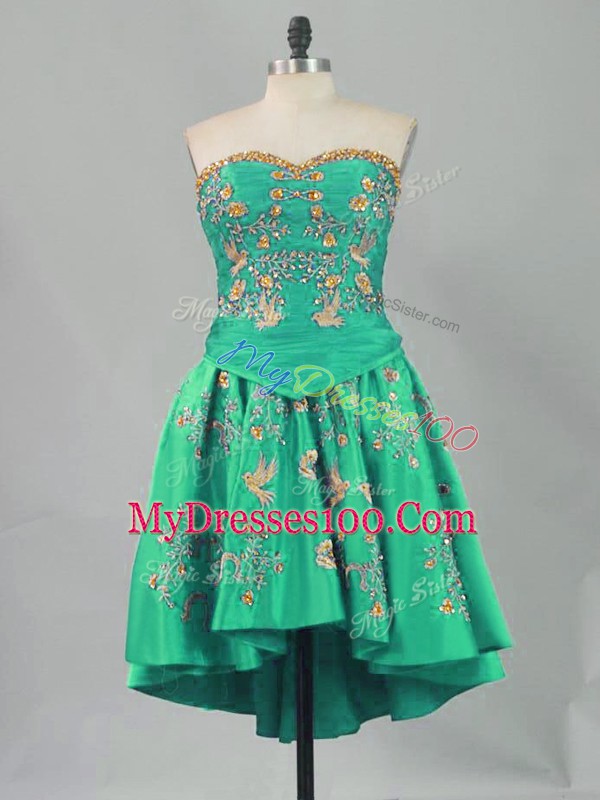 Ideal Mini Length A-line Sleeveless Turquoise Cocktail Dresses Lace Up
