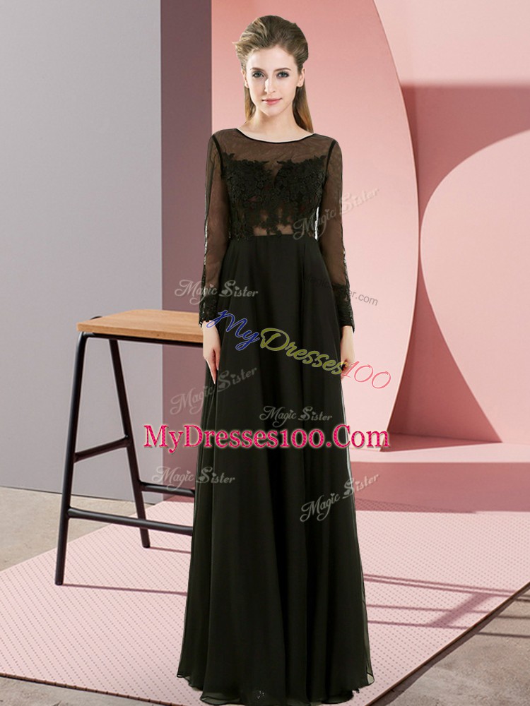 Olive Green Long Sleeves Chiffon Zipper Court Dresses for Sweet 16 for Wedding Party