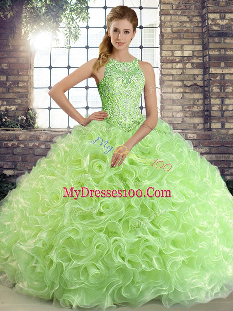 Best Sleeveless Beading Lace Up Sweet 16 Quinceanera Dress