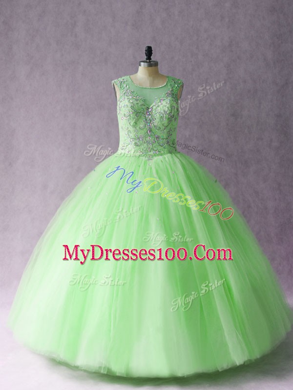 Pretty Sweetheart Lace Up Beading Vestidos de Quinceanera Sleeveless